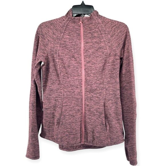 Yogalicious Lux Women’s Pink Ultra Soft Full Zip Yoga Performance Jacket Medium - Picture 1 of 13